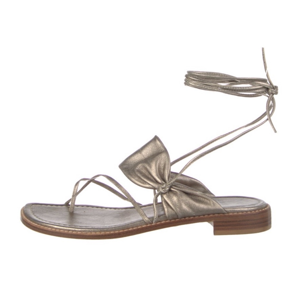 Stuart Weitzman Metallic Wrap Sandals